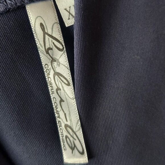 LULU B Size XL V Neck Sleeveless Top Navy Blue - Picture 9 of 11